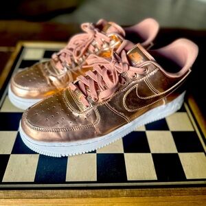 Nike Air Force 1 AF1 RARE rose gold - women’s size 12 men’s size 11